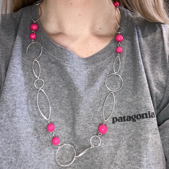 Pink and Silver Necklace - Picture 4 of 4